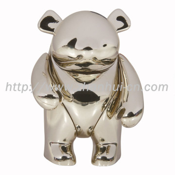 Plastic Toy /DIY Silver Color Plastic Bear Toy